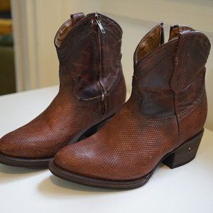 Cowboy boots, brown leather by Sutro Footwear, New without tags
